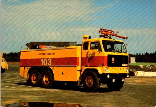 Postcard volvo f89 6x6 airport - postcard,
